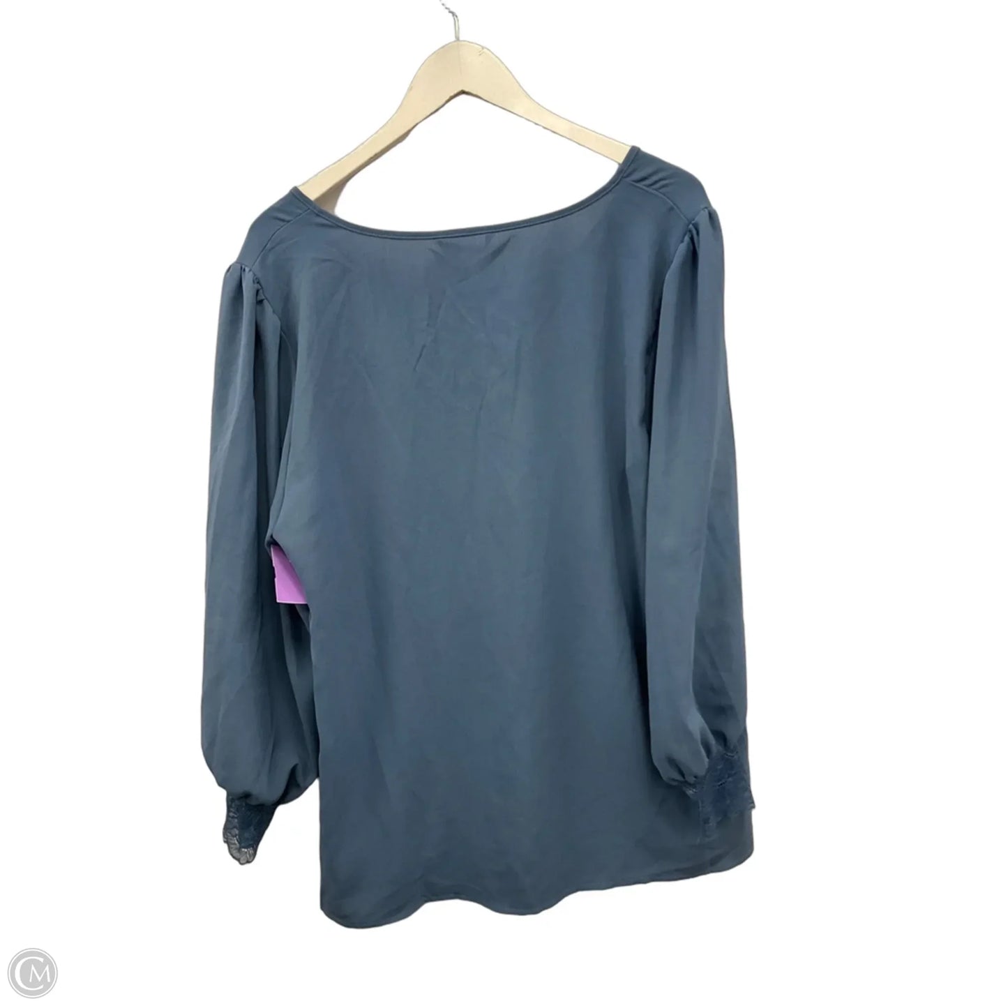 Top Long Sleeve By Bloomchic In Blue, Size: L