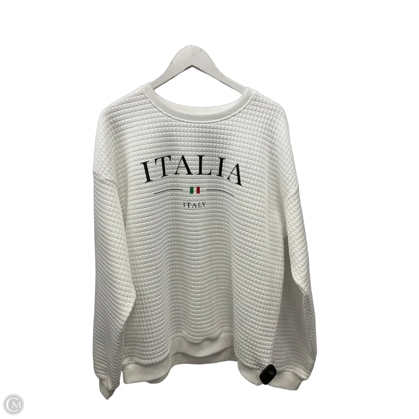 Sweatshirt Crewneck By Clothes Mentor In White, Size: Xl