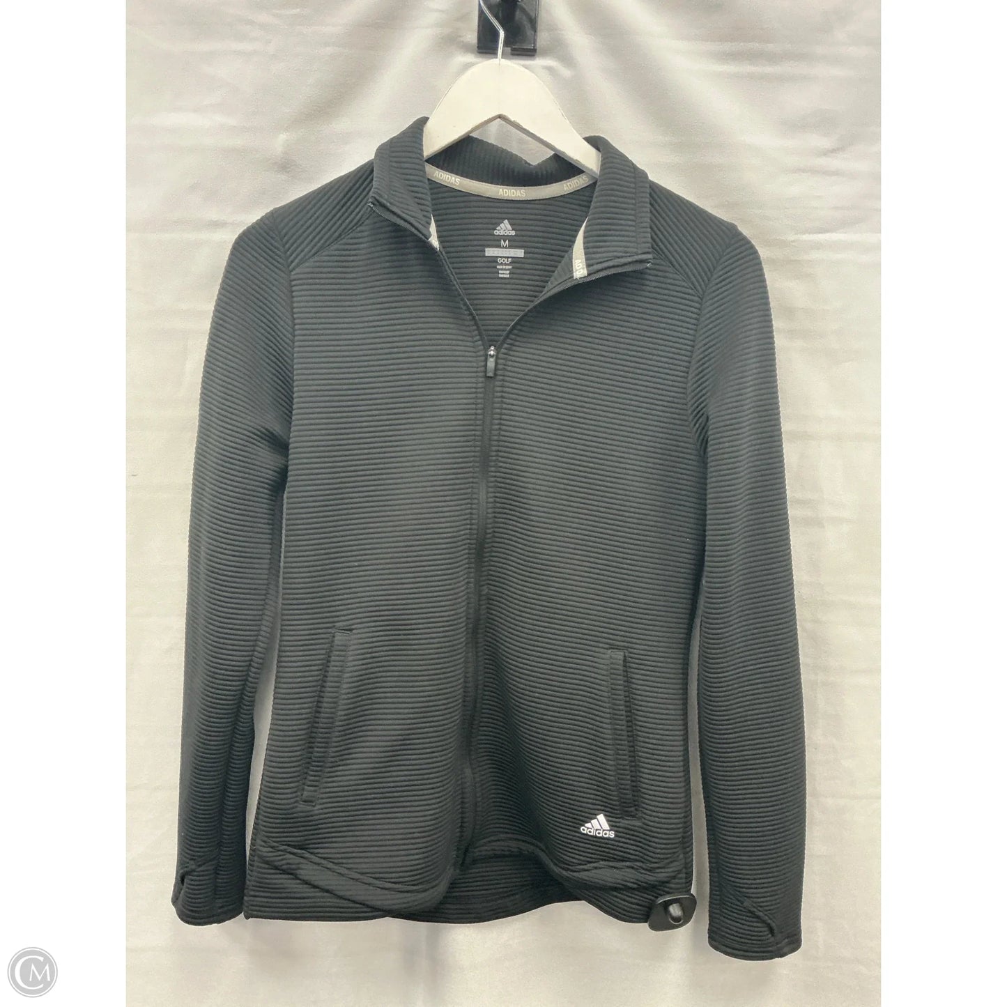 Athletic Jacket By Adidas In Black, Size: M