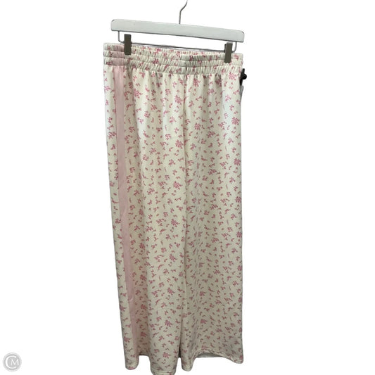 Lounge Set Pants By Tinseltown In Pink & Tan, Size: L