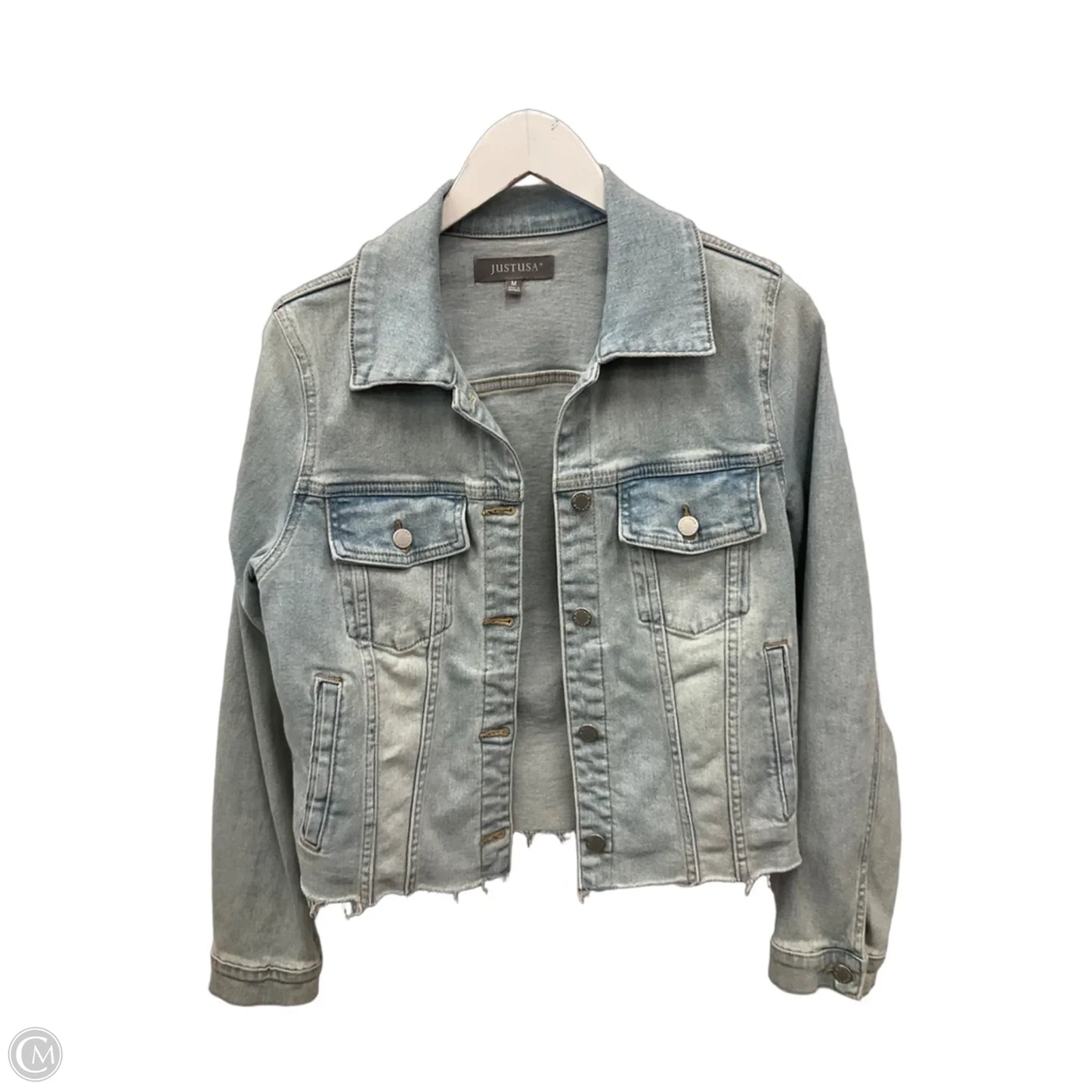 Jacket Denim By Clothes Mentor In Blue Denim, Size: M