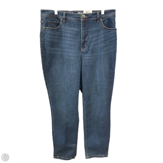 Jeans Straight By Style And Company In Blue Denim, Size: 14