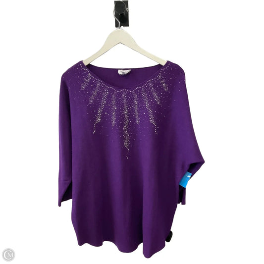 Top 3/4 Sleeve By Siren Lily In Purple, Size: 2x