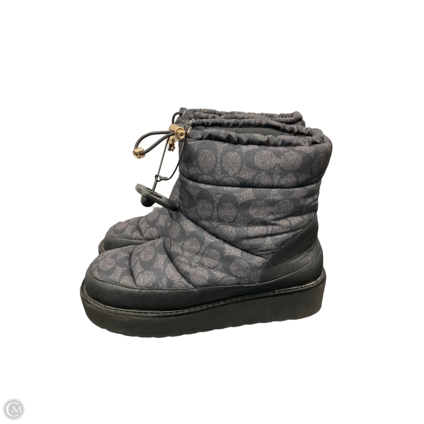 Boots Designer By Coach In Black, Size: 8.5