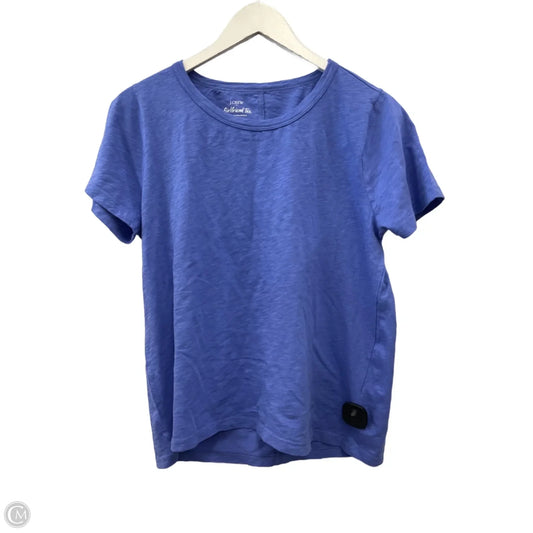 Top Short Sleeve Basic By J. Crew In Blue, Size: L