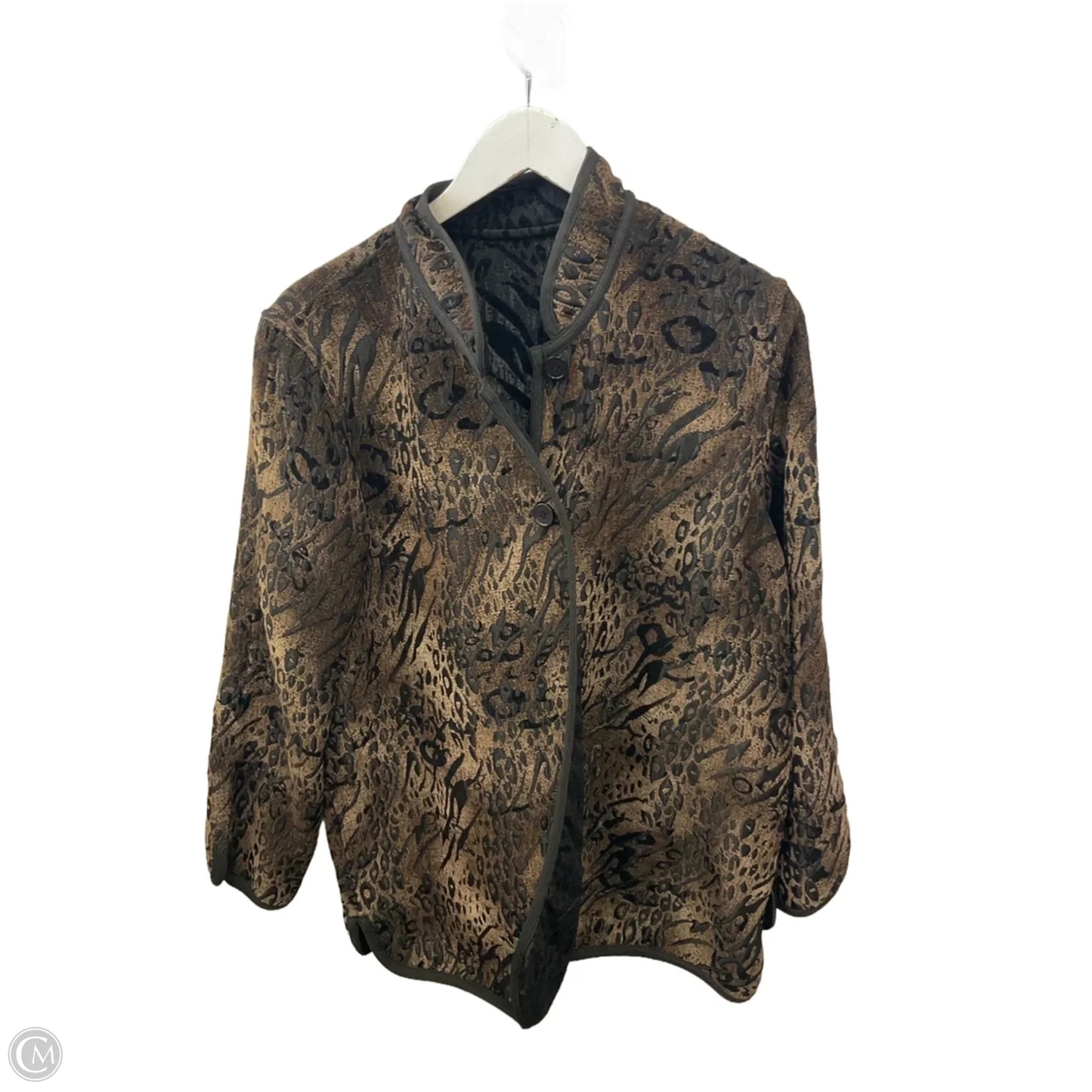 Blazer By Clothes Mentor In Animal Print, Size: Xl