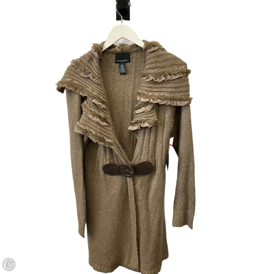 Sweater Cardigan By Cynthia Rowley In Tan, Size: Xl