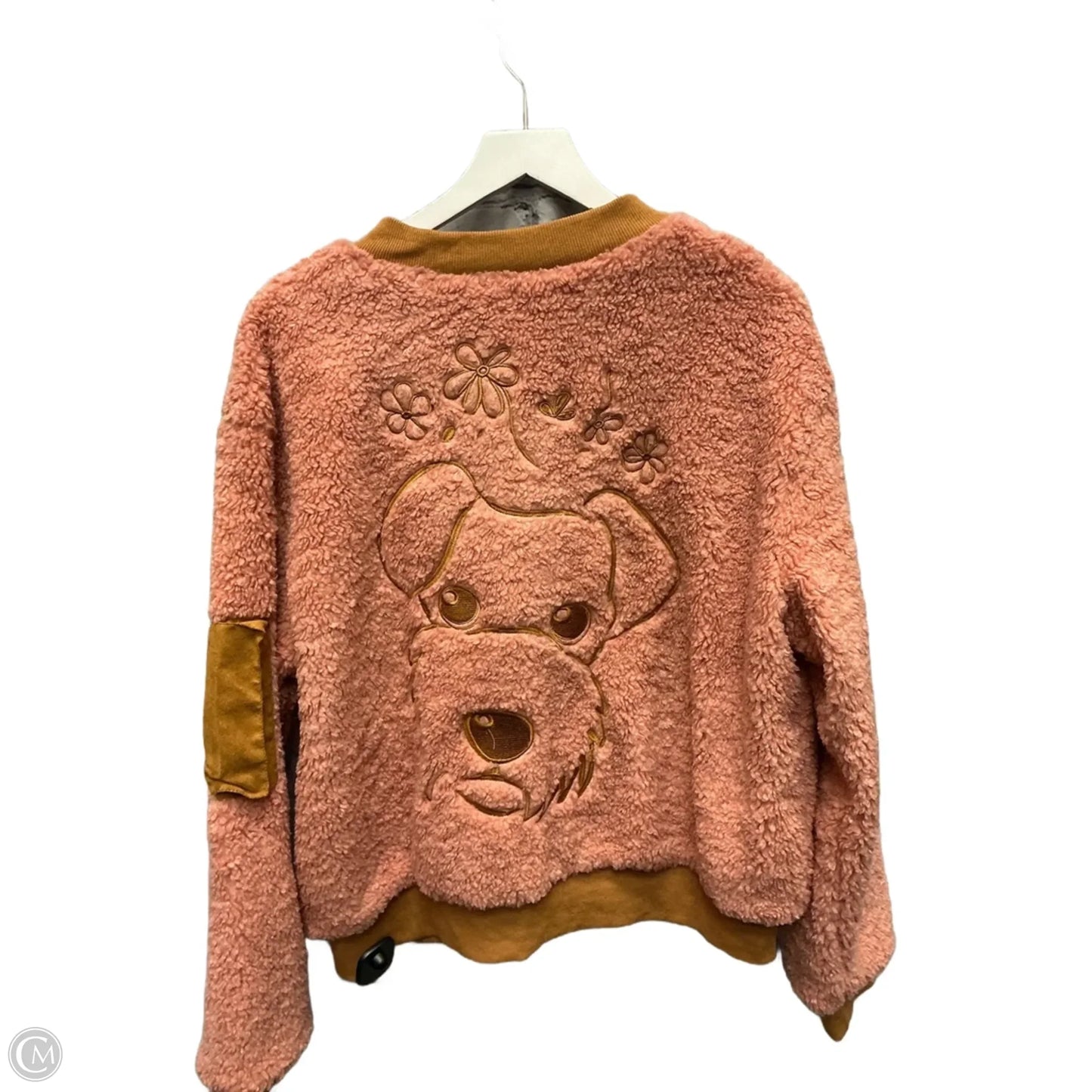 Jacket Faux Fur & Sherpa By Easel In Pink, Size: L