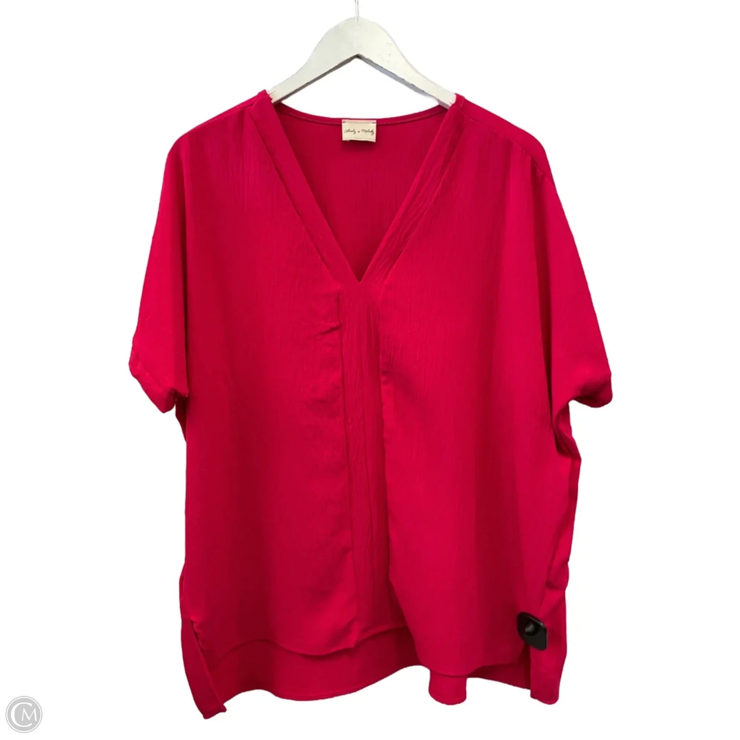 Top Short Sleeve By Lovely Melody In Pink, Size: M
