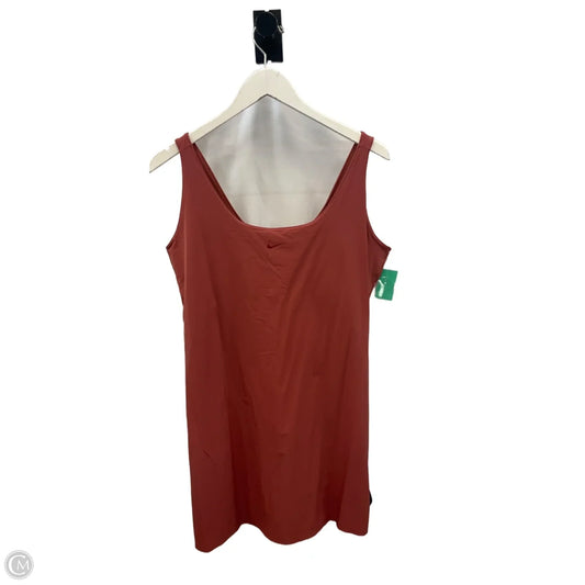 Athletic Dress By Nike Apparel In Orange, Size: L