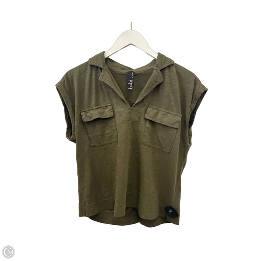 Top Short Sleeve By Bobi In Green, Size: M