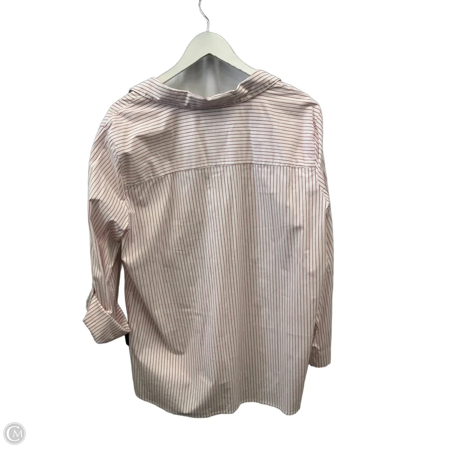 Top Long Sleeve By Jones New York In Red & White, Size: Xl