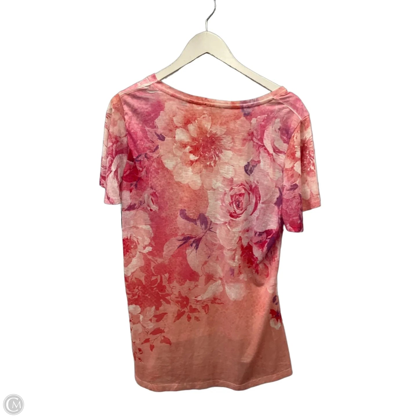 Top Short Sleeve By Concepts In Pink, Size: M