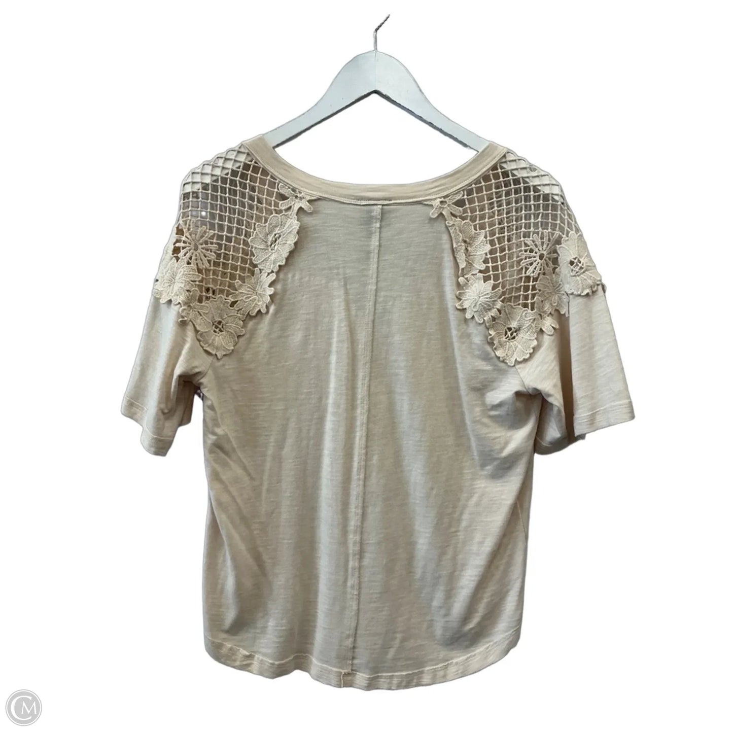 Top Short Sleeve By Daytrip In Cream, Size: S