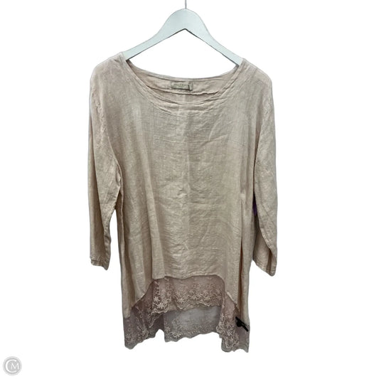 Tunic 3/4 Sleeve By Clothes Mentor In Pink, Size: 1x