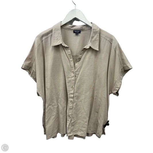Top Short Sleeve By Splendid In Tan, Size: Xl