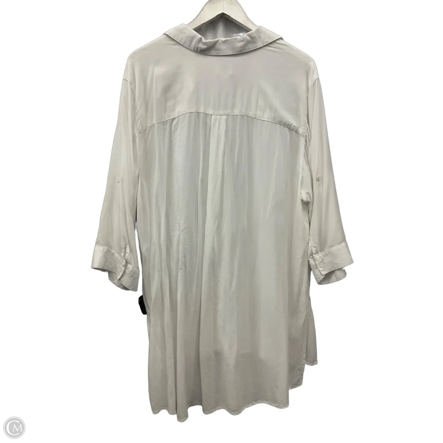Tunic 3/4 Sleeve By Chicos In White, Size: Xl