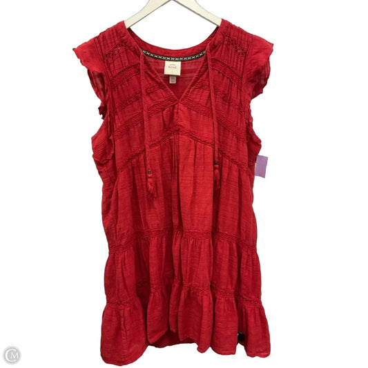 Dress Casual Short By Knox Rose In Red, Size: Xxl