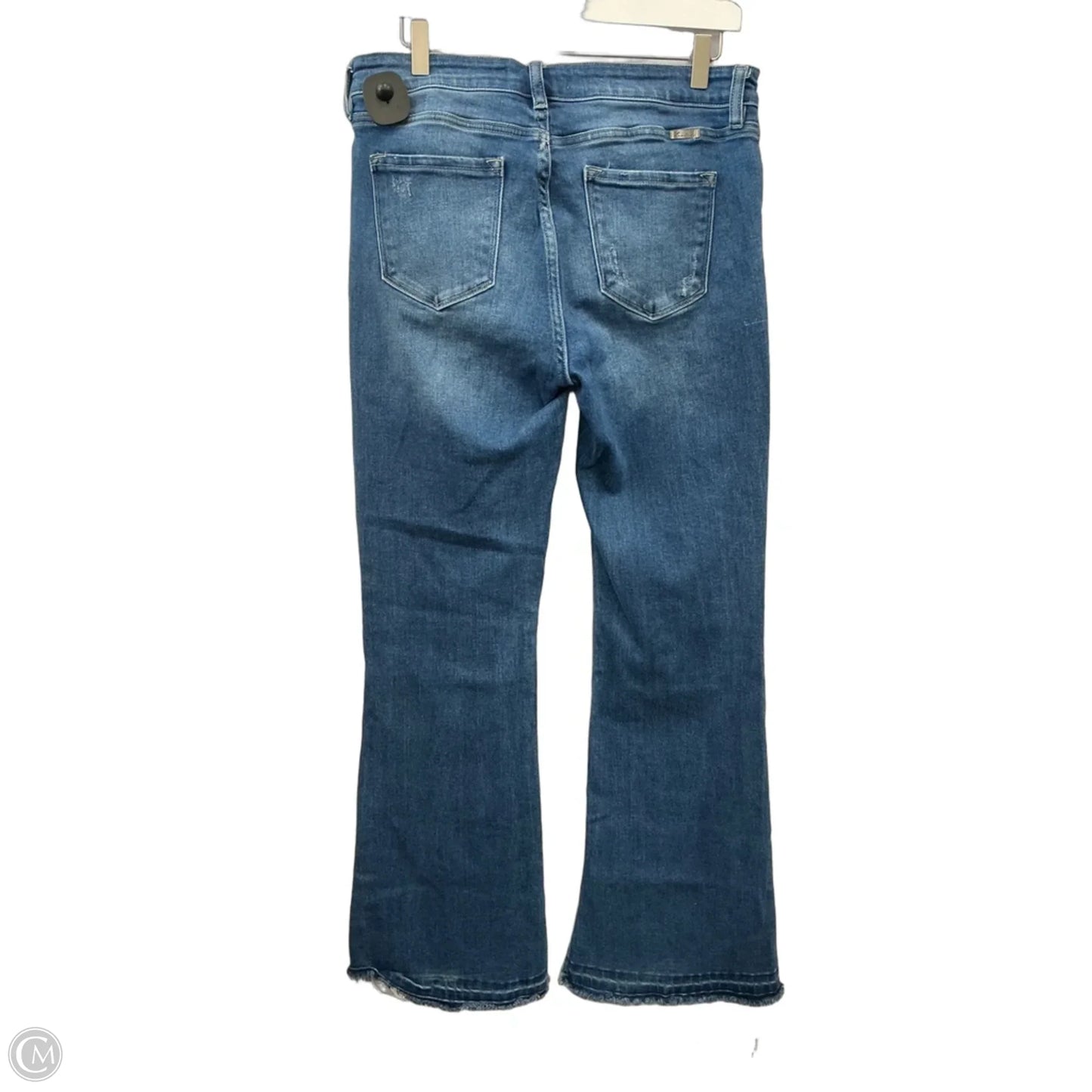 Jeans Flared By Kancan In Blue Denim, Size: 12