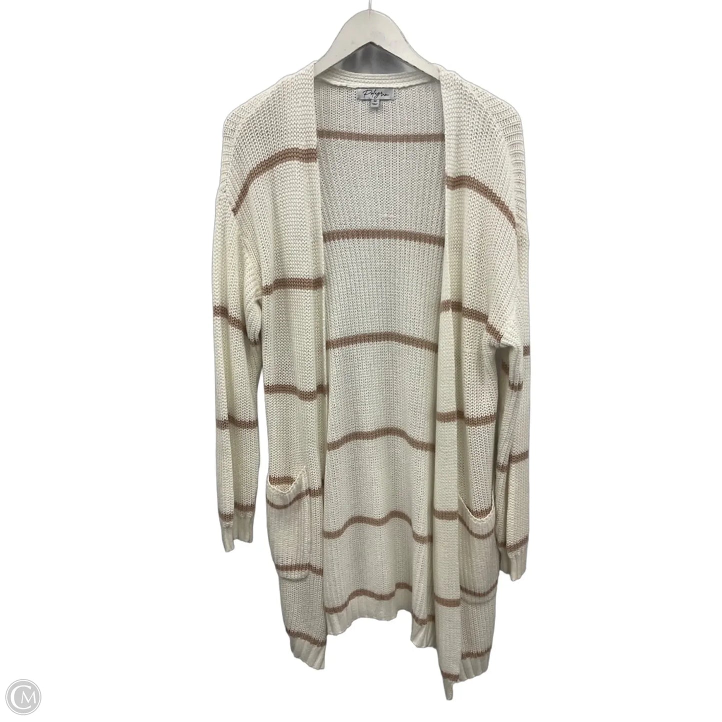 Sweater Cardigan By Polagram In Cream, Size: M