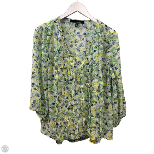 Top 3/4 Sleeve By White House Black Market In Green, Size: L