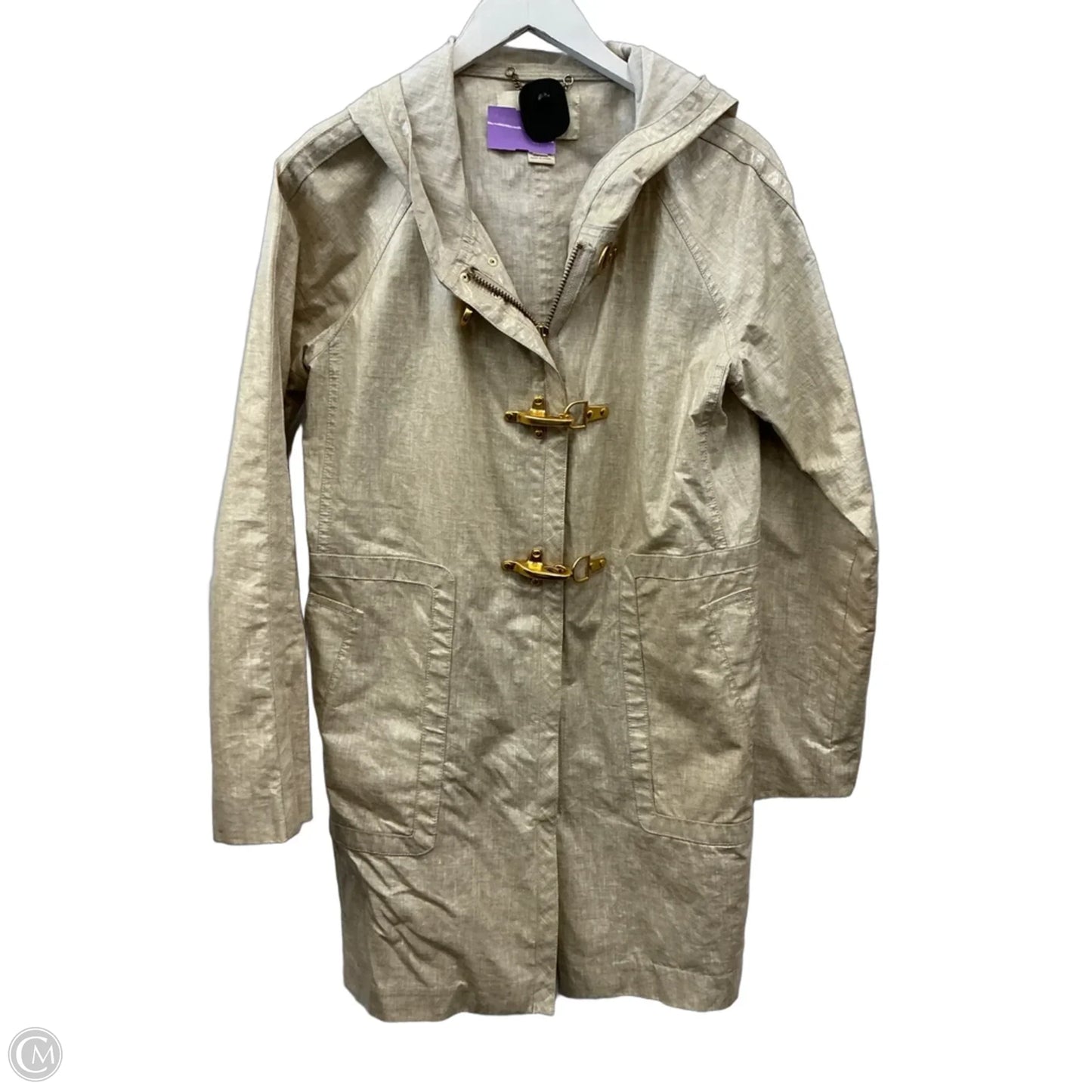 Coat Raincoat By J. Crew In Tan, Size: M