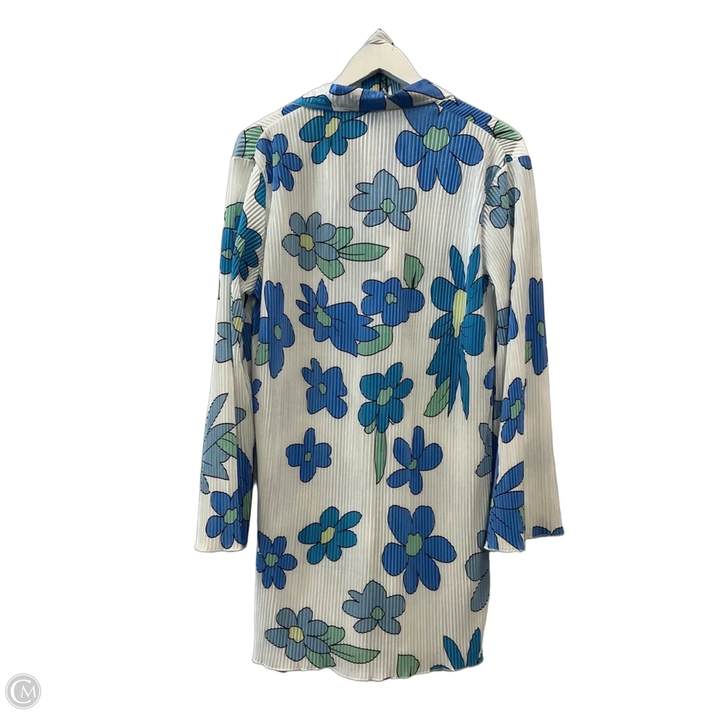Tunic Long Sleeve By Clothes Mentor In Blue & Green, Size: S