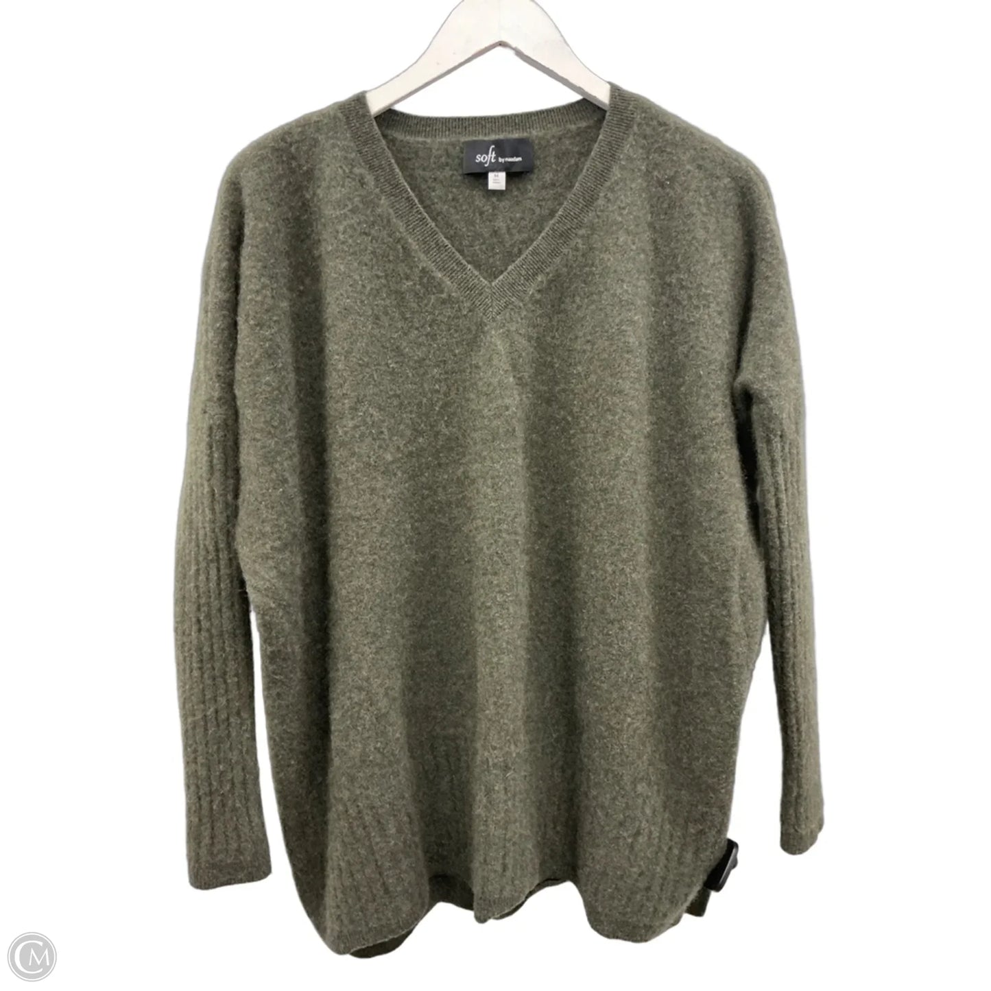 Sweater Cashmere By Clothes Mentor In Green, Size: M