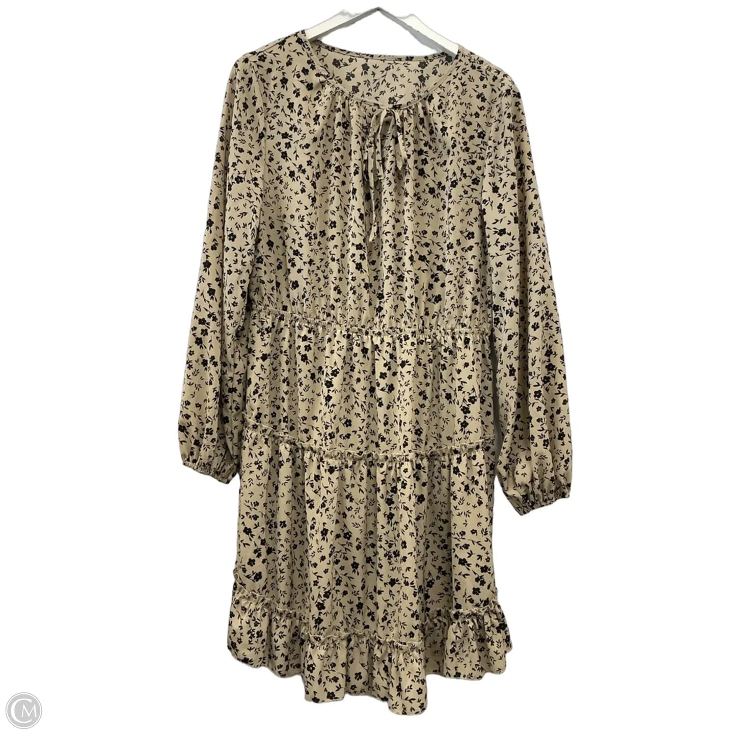 Dress Casual Short By Shein In Tan, Size: Xl