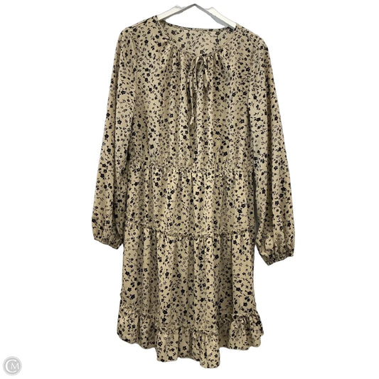 Dress Casual Short By Shein In Tan, Size: Xl