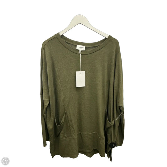 Top Long Sleeve By Andree By Unit In Green, Size: 1x