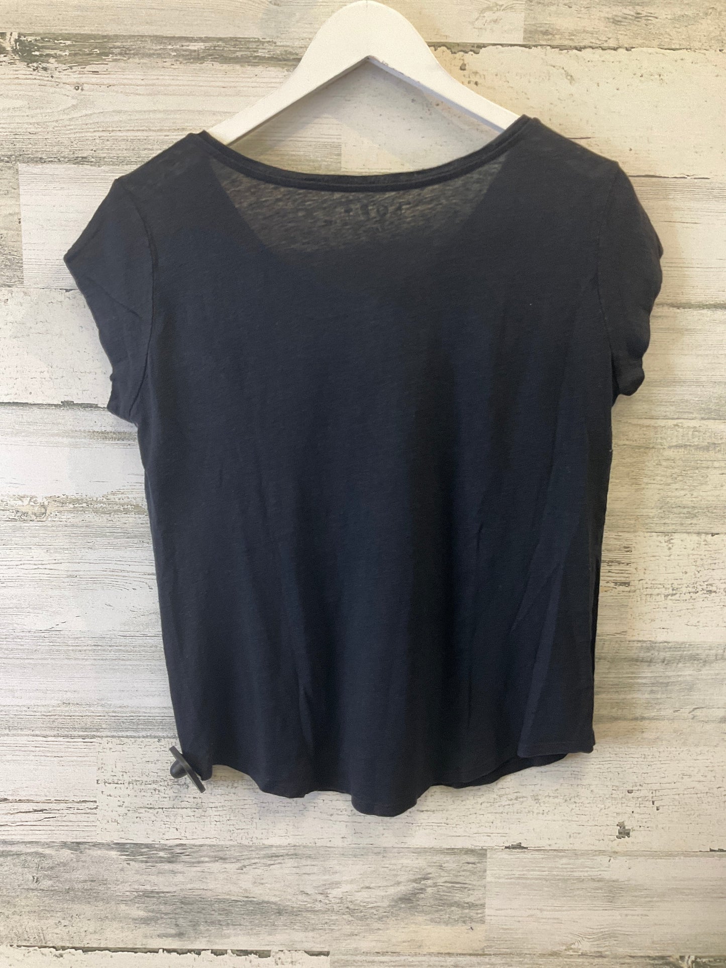 Black Top Short Sleeve Basic Loft, Size S