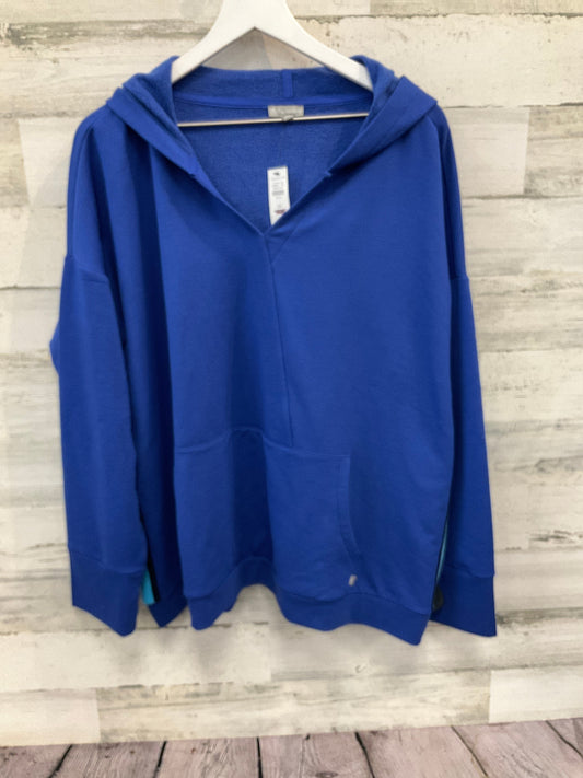 Sweatshirt Hoodie By Talbots In Blue, Size: 3x