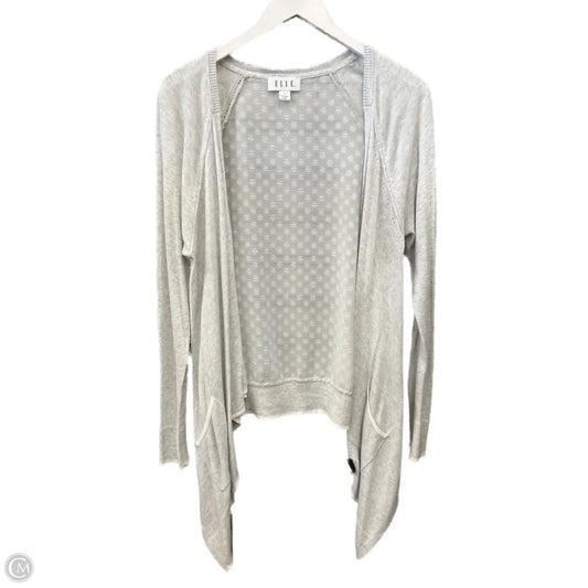 Sweater Cardigan By Elle In Grey, Size: L