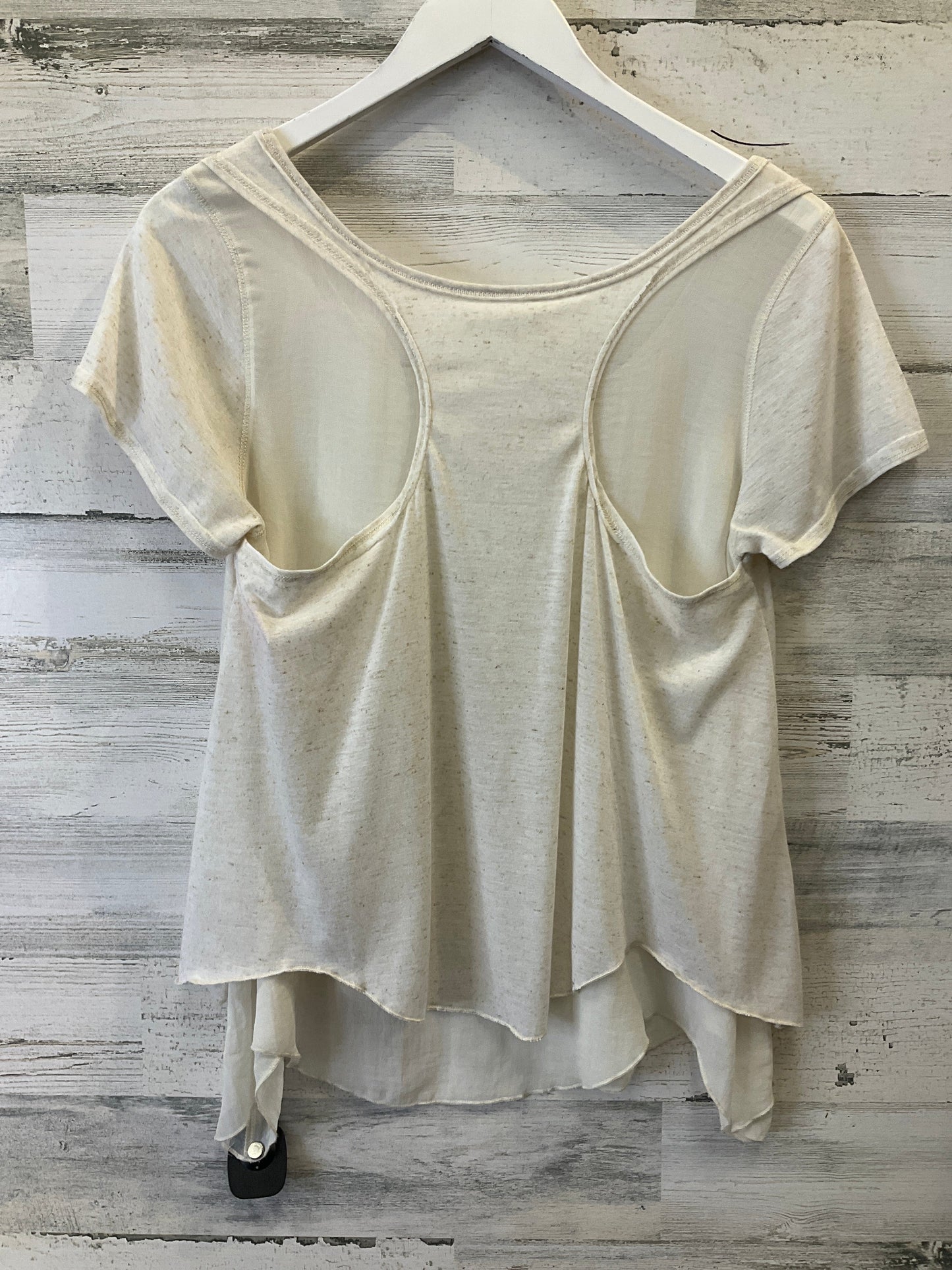 Cream Top Short Sleeve Maurices, Size Xs