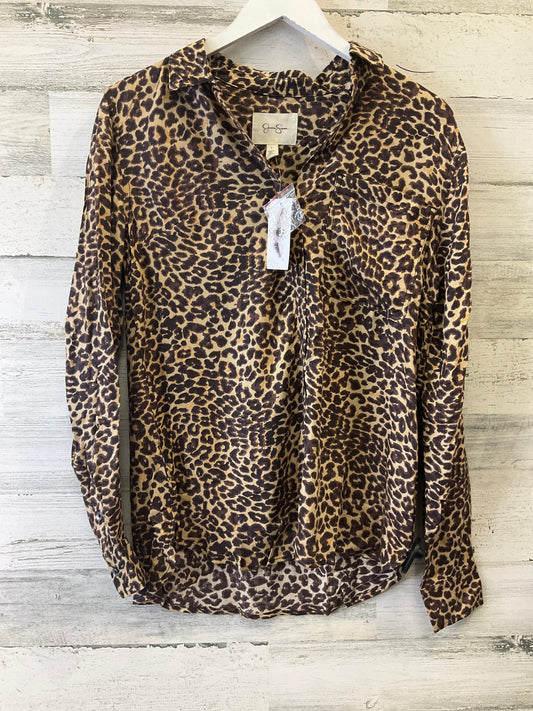 Animal Print Top Long Sleeve Jessica Simpson, Size S