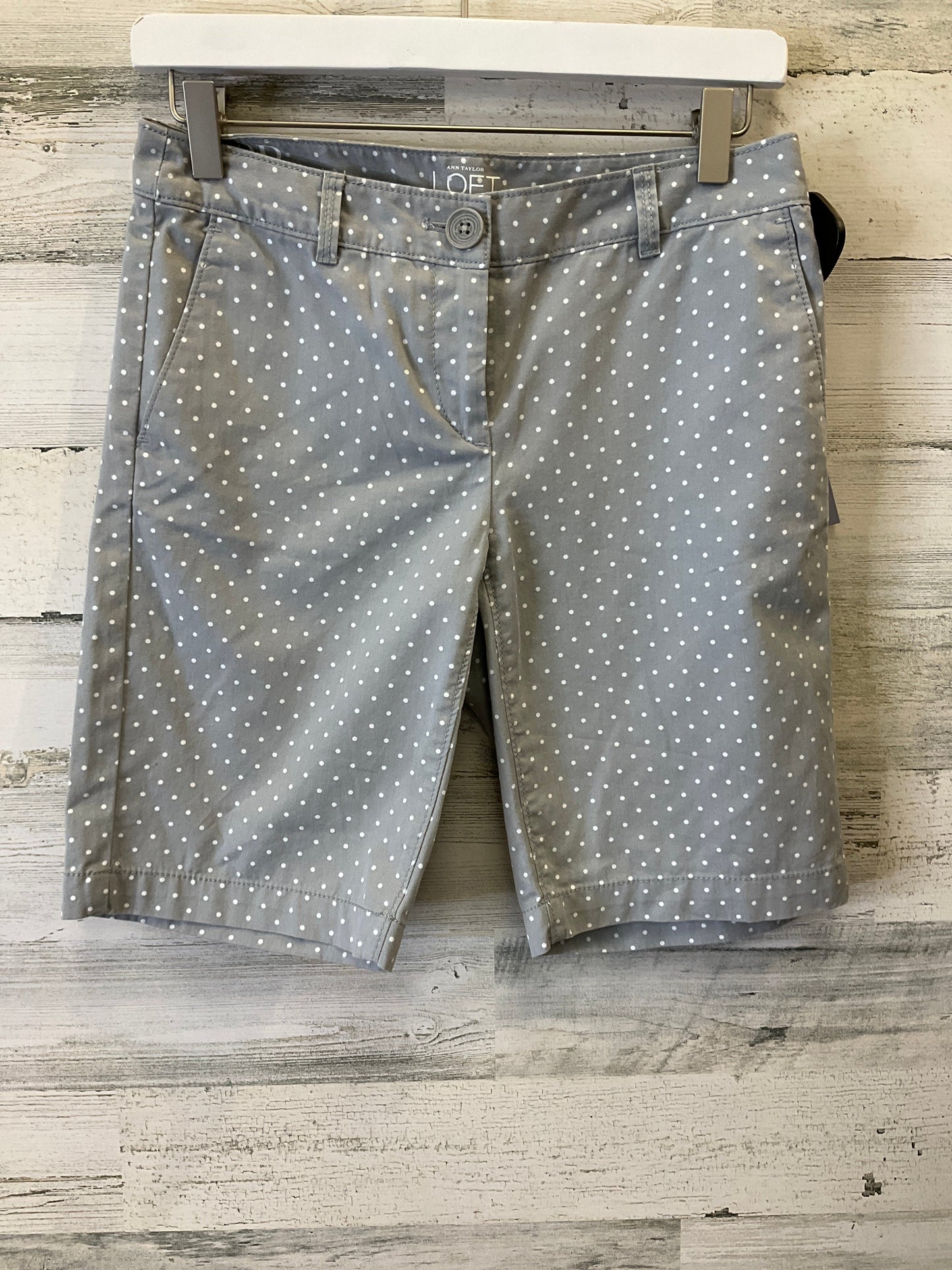 Grey & White Shorts Loft, Size 0