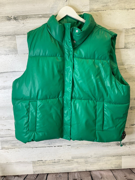 Vest Puffer & Quilted By Fashion Nova In Green, Size: 3x