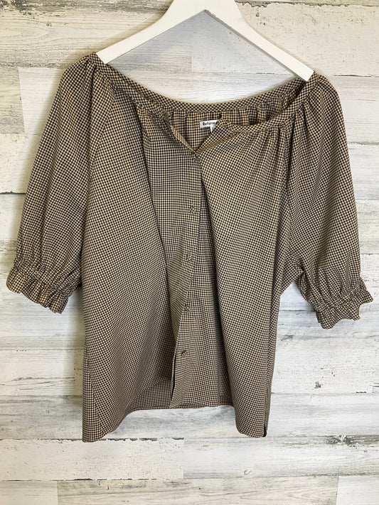 Brown Top 3/4 Sleeve Reformation, Size Xl