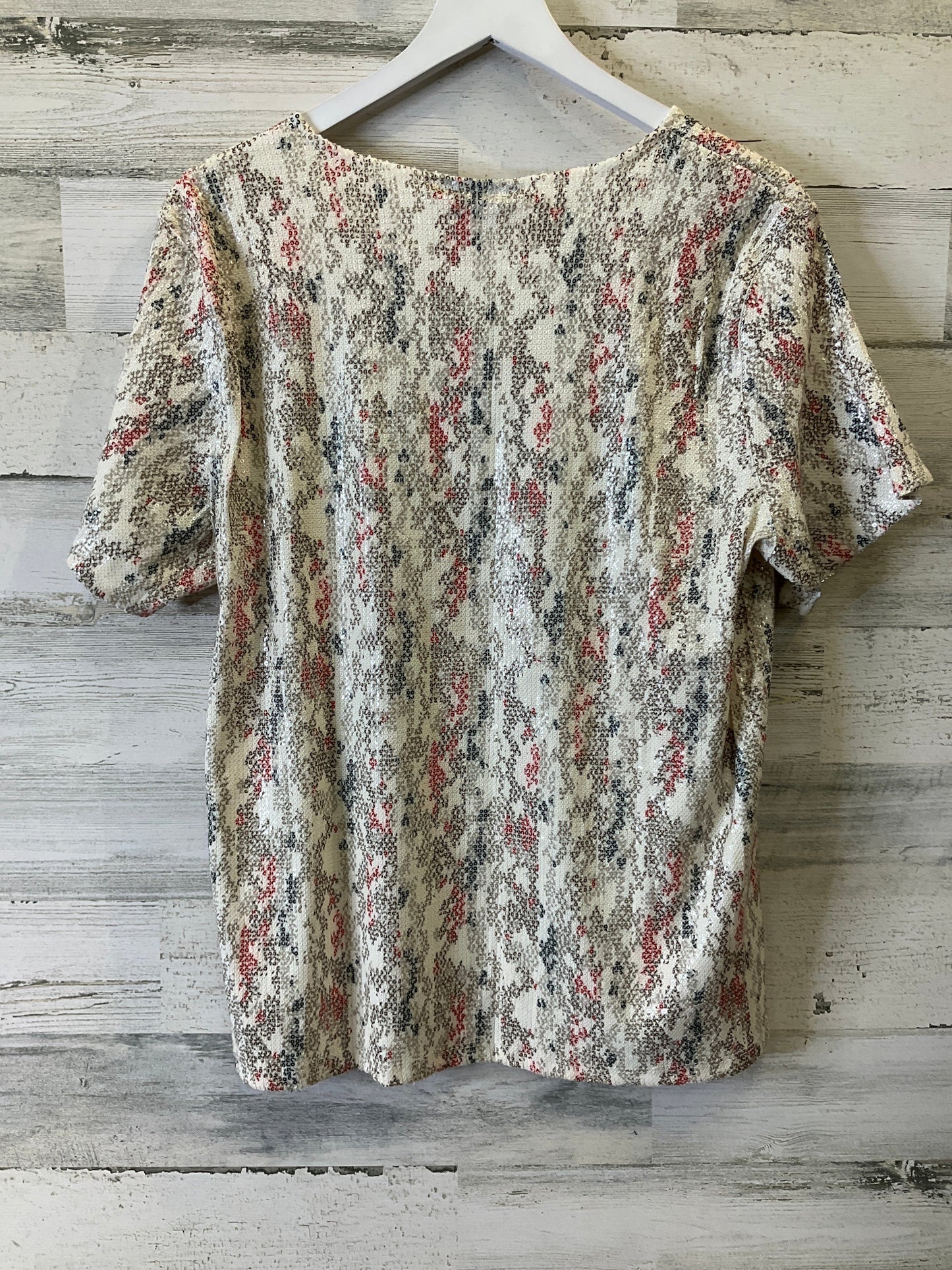 Cream Blouse Short Sleeve Dkny, Size L