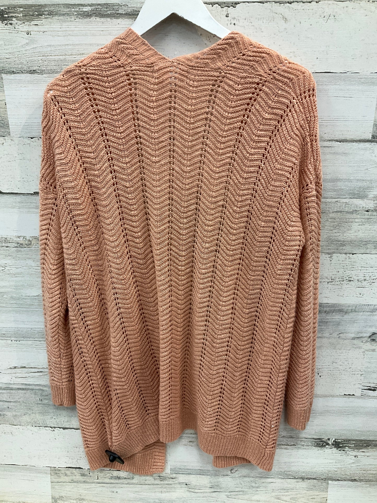 Sweater Cardigan By Pink Rose In Peach, Size: L