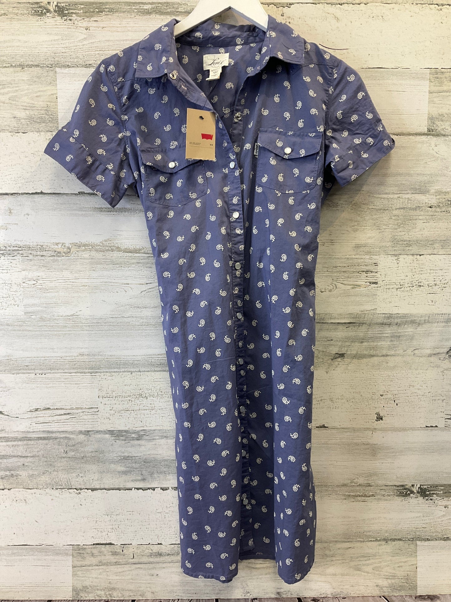 Blue Tunic Short Sleeve Levis, Size S