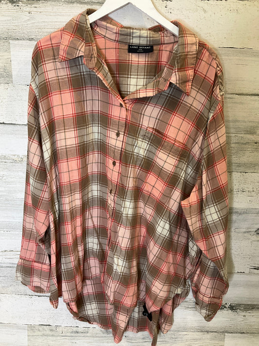 Peach Top Long Sleeve Lane Bryant, Size 4x