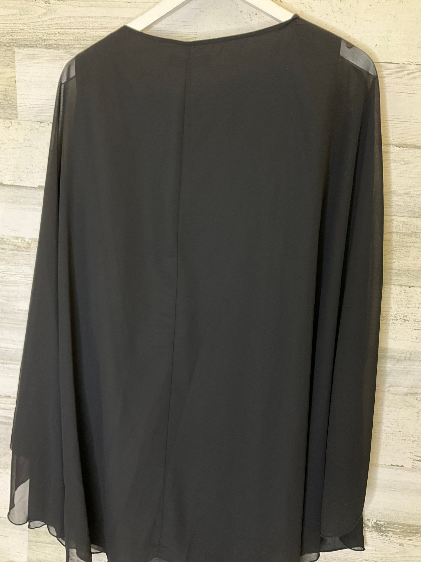 Black Blouse 3/4 Sleeve Clothes Mentor, Size 4x