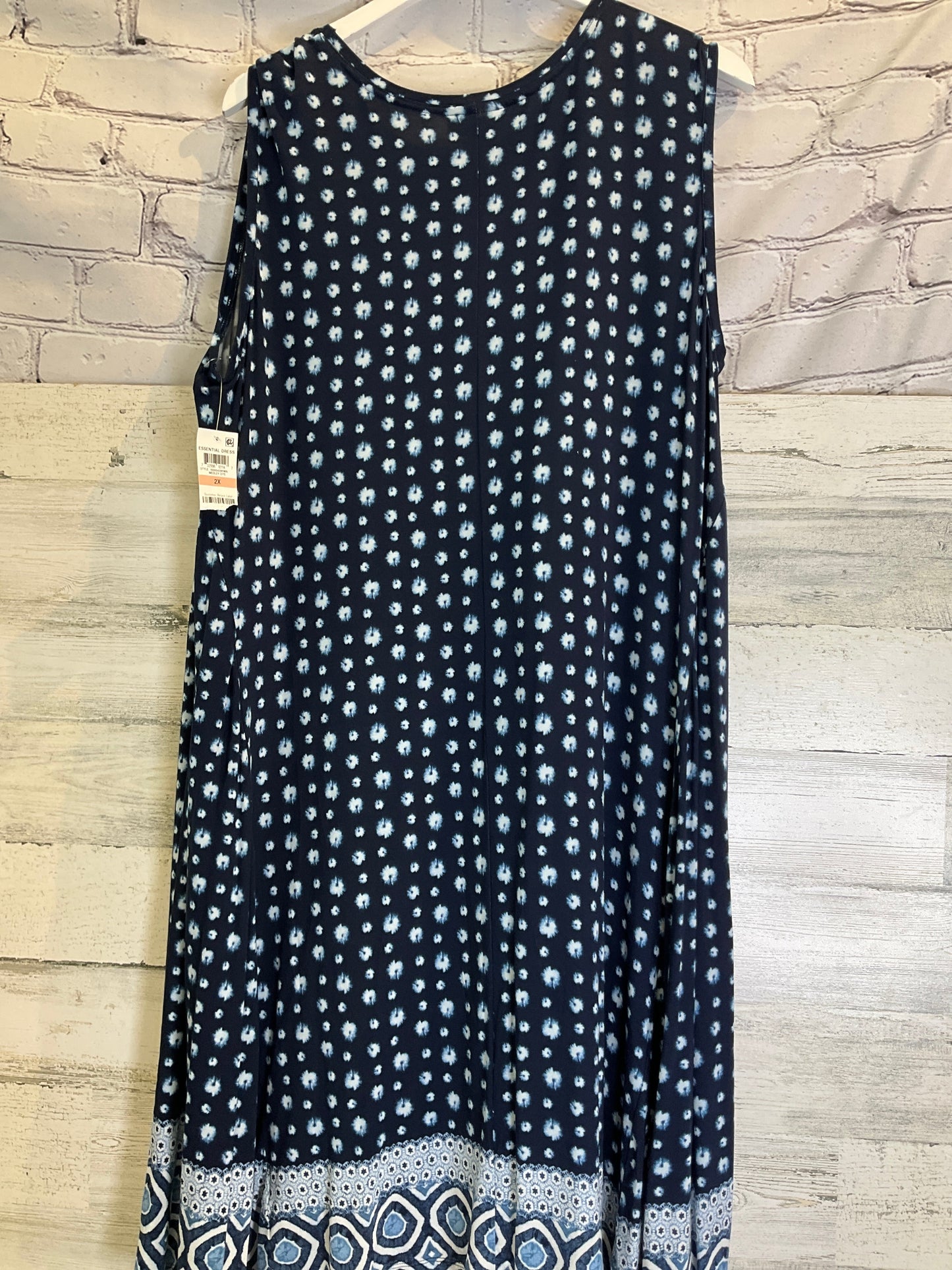 Blue Dress Casual Midi Style And Company, Size 2x