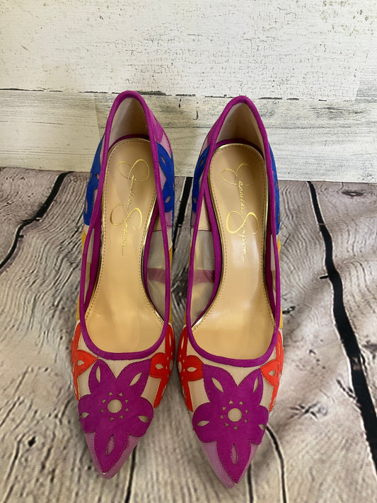 Purple Shoes Heels Stiletto Jessica Simpson, Size 10