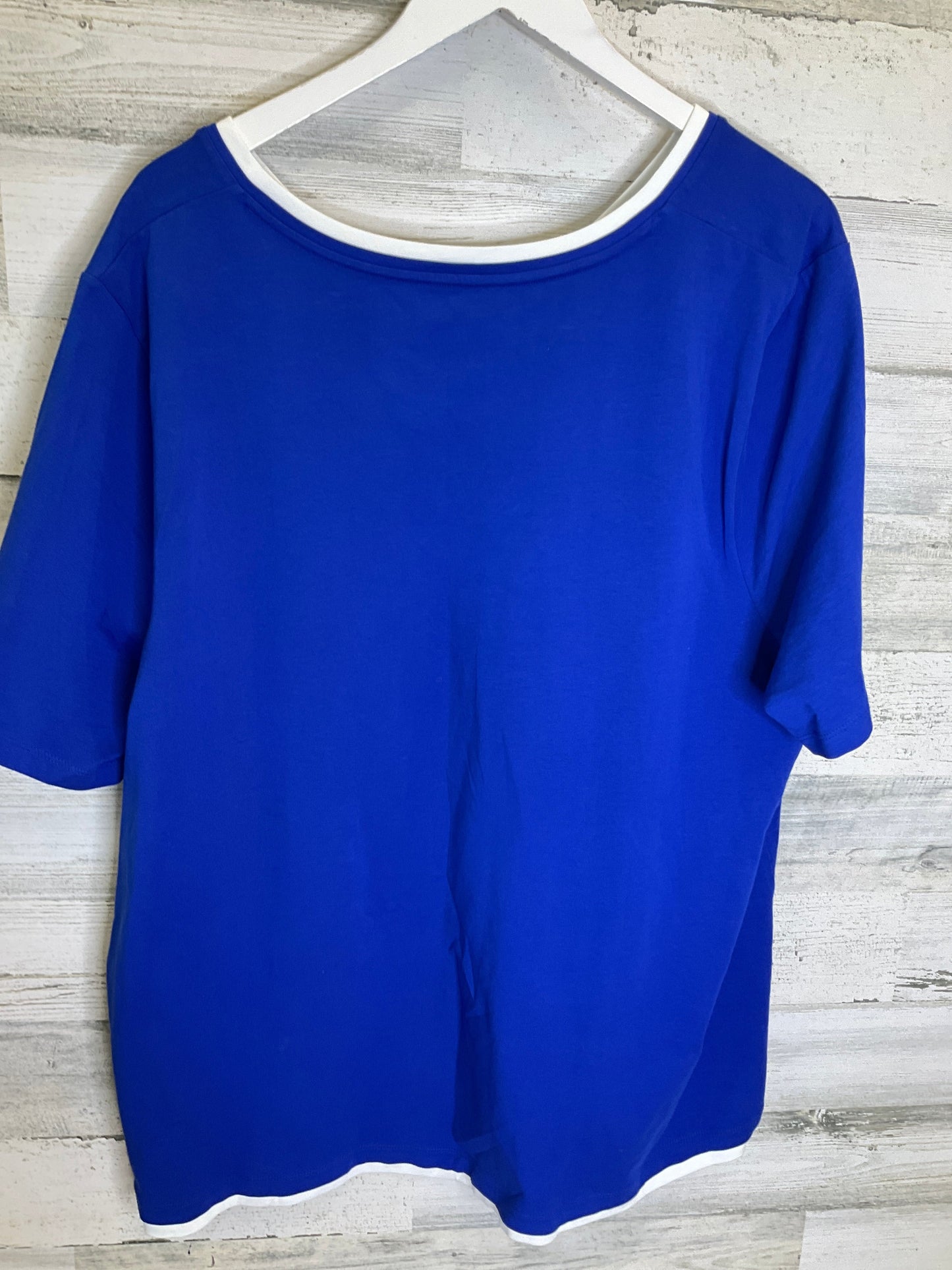Blue Top Short Sleeve Catherines, Size 2x