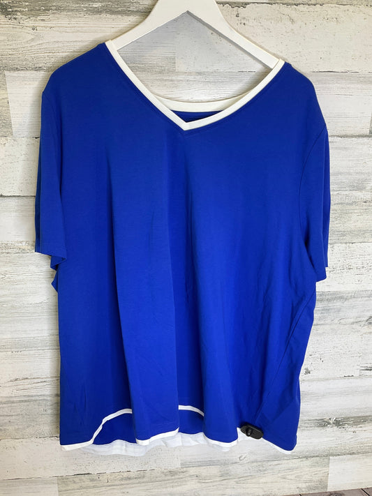 Blue Top Short Sleeve Catherines, Size 2x