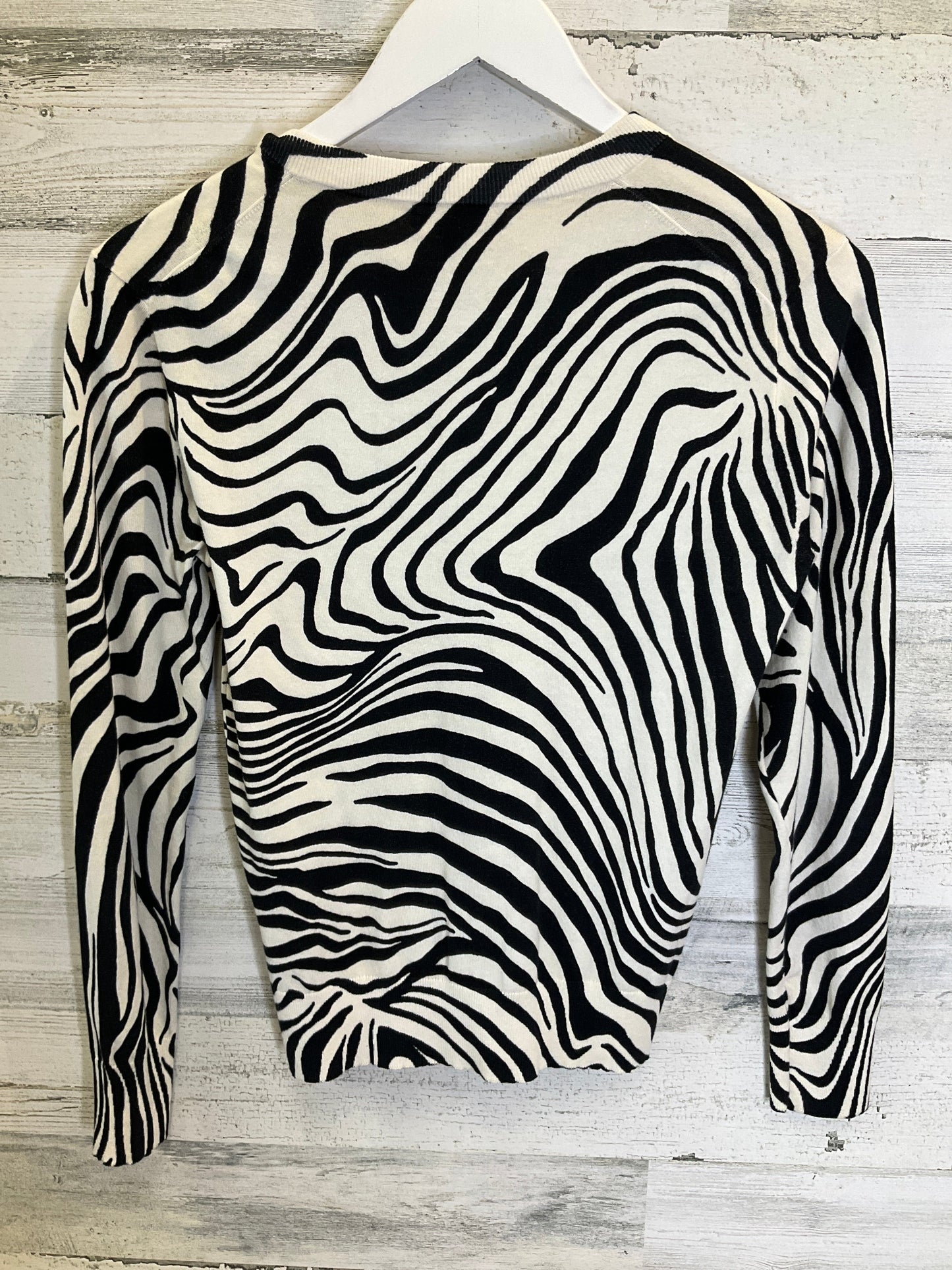 Zebra Print Sweater Cardigan J. Crew, Size S