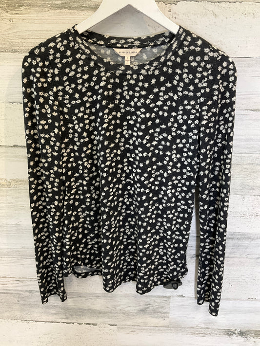 Black & White Top Long Sleeve Rebecca Taylor, Size S